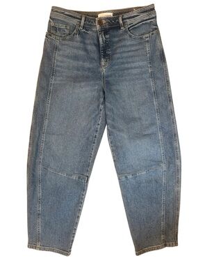 Loft Barrel Leg Jeans Womens 10/30 Medium Wash Casual Horseshoe  Hi Rise 2025